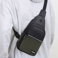 thumbnail image 1 of AuroraX Sling Bag,Shoulder Backpack for Personal Item,Travel Green Outdoor Unisex Earphone Hole Daypack, 1 of 6