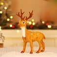 thumbnail image 1 of AuroraX Small Christmas Decoration Minimalist Plastic Brown Mini Elks Figurines Decorative Pastel for Office,Desktop,Xmas Gifts Decor, 1 of 4