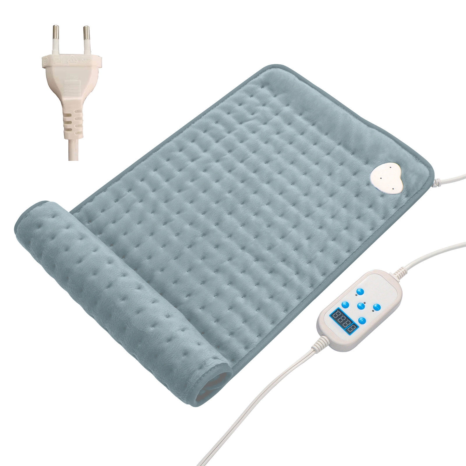 AuroraX Small Electric Blanket Dual Control Heated Blanket,24"x12" Warm and Soft Heated Throw with 6 Heating Levels and 4 Timer Settings,Gifts for Grandma