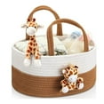 thumbnail image 1 of AuroraX Small Laundry Basket with Handles Foldable Woven Cotton Rope Laundry Basket for Organizer Cute Round Decorative Storage Hamper for Dirty Clothes Blanket Toy, 1 of 1