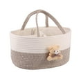 thumbnail image 1 of AuroraX Small Laundry Basket with Handles Foldable Woven Cotton Rope Laundry Basket for Organizer Decorative Cute Round Storage Hamper for Dirty Clothes Blanket Toy, 1 of 1