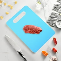 AuroraX Small Plastic Cutting Board with Grip Non Toxic Double Sided Cutting Board for Kitchen Dishwasher Safe Durable Easy Clean Blue Chopping Boards for Meat Vegetables Fruits