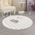 thumbnail image 1 of AuroraX Small Round Bathroom Rugs 16" x 16" White Soft Plush Faux Fur Non Slip Absorbent Bath Mat Washable Boho Bath Rug for Bedroom Entrance Front Door, 1 of 6