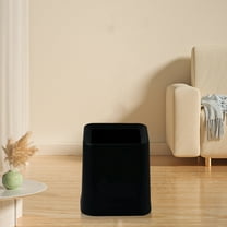 AuroraX Small Trash Can Rectangle Black 1.2 Gallon Stylish Wastebasket Modern Plastic Garbage Bin for Dormitory Living Office