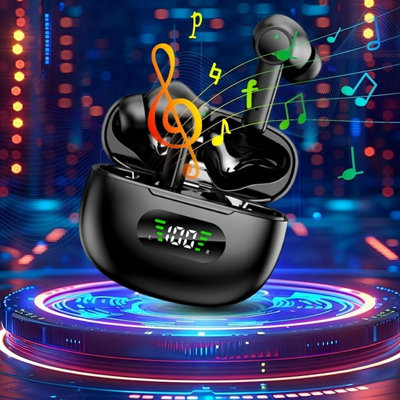 AuroraX Smart-Translator Earbuds,Bluetooth True Wireless Active Noise Cancellation In-Ear Headphones with Microphone,LED Display HIFI Stereo Sound Earphone