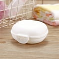 thumbnail image 1 of AuroraX Soap Dish Soap Holder,Compact Waterproof Portable Non-Slip Travel Soap Container White Plastic, 1 of 2