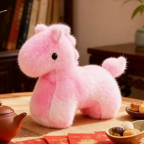 AuroraX Soft Pony Stuffed Animals Cute Small Plushie for Anxiety Plush Pillows Toys for Girls,Boys,Adults Birthday Gifts,Pink