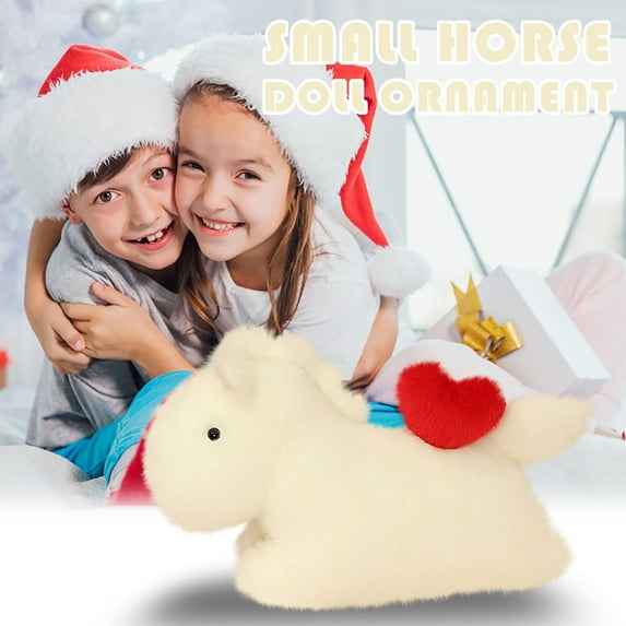 AuroraX Soft Pony Stuffed Animals Large Cute Weighted Plushie for Anxiety 12" x 18" Chinese Zodiac Horse Plush Pillows Toys for Girls,Boys,Adults Birthday Gifts