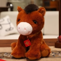 AuroraX Soft Stuffed Animals,Cute Funny Horse Plush Toys Doll,Girlfriend Valentines Day Womens Birthday Gifts for Her(Brown)