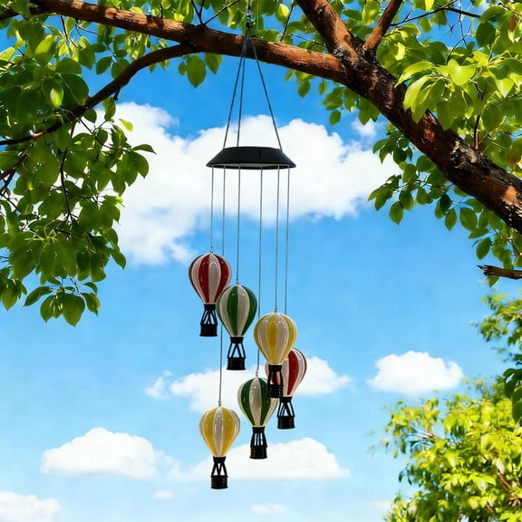 AuroraX Solar Lights Wind Chime,Outdoor Black Hanging Waterproof Led Lights,Yard Walkway Garden Outdoor Pathway Decor