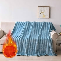 AuroraX Solid Color Winter Flannel Faux Fur Blanket Thick Cozy Plush Throw Blanket for Sofa or Nap 27"x39"