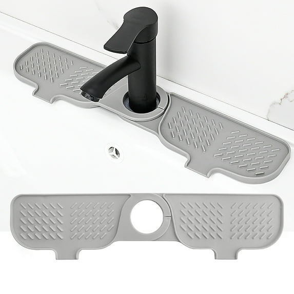 AuroraX Sponge Caddy for Kitchen Sink,Soap Dispenser,Bathroom Kitchen Self-draining Organizers and Storage,Kitchen Gray Bathroom Essentials