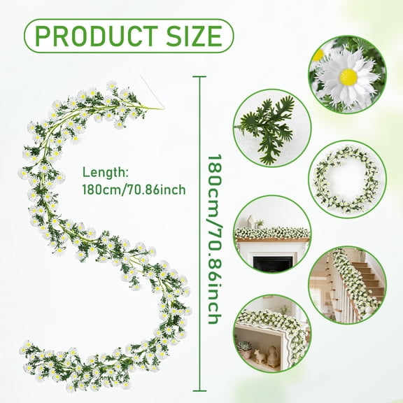 AuroraX Spring Rattan Artificial Wreath Simulation Flower Wall Hanging Indoor Outdoor Real Touch Waterproof Green Home Wreath Decoration White