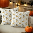 thumbnail image 1 of AuroraX Square Throw Pillow Covers Decorative Cute Ghost 18x18 Inch Halloween Pillow Cases Bohemian Removable Cover Plush Indoor Cushion Cover Couch,Sofa Couch Decor, 1 of 6