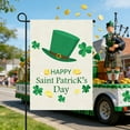 thumbnail image 1 of AuroraX St. Patrick's Day Shamrock Pot Of Gold Leprechaun Garden Flag 12.5 x 18 Inch Green Everything Garden Flag Four-Leaf Clover Spring Home Decoration for Indoor & Outdoor Party, 1 of 6
