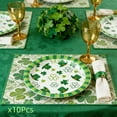thumbnail image 1 of AuroraX St. Patrick's Day Shamrock Lucky Disposable Small Paper Plates Set 6 Inch Green Everything Paper Plates Four-Leaf Clover Spring Home Decoration for Indoor & Outdoor Party, 1 of 6