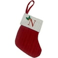 thumbnail image 1 of AuroraX Striped Christmas Stockings Personalized Embroidered Monogrammed Knitted Mini Christmas Stockings Plush 7" Candy Stocking Bag for Holiday Decoration Gifts for Fireplace(Red), 1 of 6