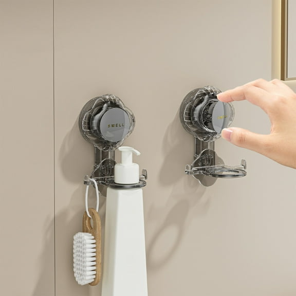 AuroraX Suction Cup Hooks Wall Hooks for Hanging,Removable Plastic Rust Resistant Hair Dryer Organizer for Towel Shower Gel Bathroom Storage and Organization