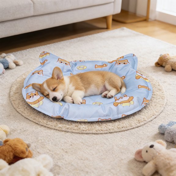AuroraX Summer Cooling Pet Mat Cooling Pad for Cats Dogs Self Cooling Washable Portable Comfortable Pet Supplies for Dog Cat Blue