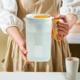 thumbnail image 1 of AuroraX Sun Tea Pitcher Plastic Jar , Lemonade Half Gallon Plastic Water Pitcher with Lid and A Handle Airtight Leakproof BPA Free Filtered Water Pitcher for Refrigerator for Wedding Party, 1 of 7