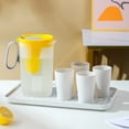 thumbnail image 1 of AuroraX Sun Tea Pitcher Plastic Jar , Lemonade Half Gallon Plastic Water Pitcher with Lid and A Handle BPA Free Leakproof Airtight Filtered Water Pitcher for Refrigerator for Wedding Party, 1 of 7