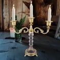 thumbnail image 1 of AuroraX Tall 3 Wick Taper Candle Holder Metal Candlestick Holders Elegant Decorative Rustic Vintage Romantic Candelabra Stand Valentines Day Table Centerpieces Dining Wedding Decor, 1 of 7
