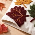 thumbnail image 1 of AuroraX Thanksgiving Maple Leaf Pillowcase Fall Pillow Covers Indoor Outdoor 18x18 Inch Farmhouse Embroidered Thanksgiving Home Decorations White, 1 of 8