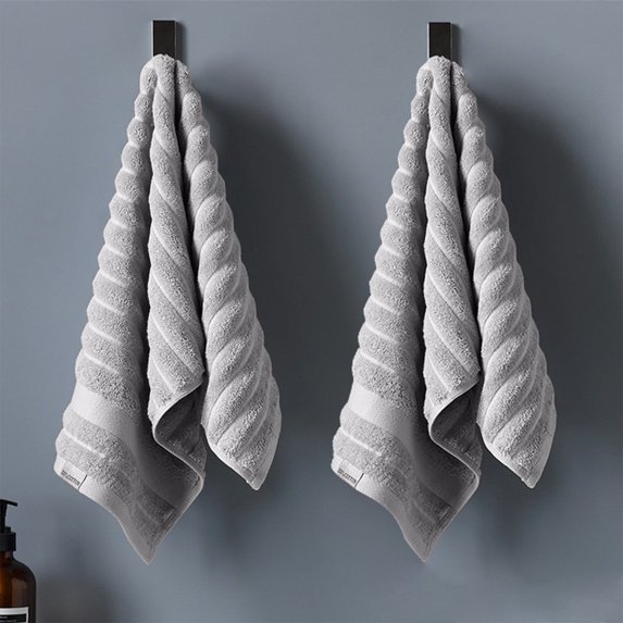 AuroraX Thick Kitchen Towels Striped Cotton Terry Cloth Dish Towels Plush Reusable Cleaning Soft Absorbent Quick Drying Dish Cloths for Dish Rags Drying Dishes(Orange)