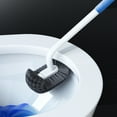 thumbnail image 1 of AuroraX Toilet Brush with Long Handle,Tpr Soft Bristle Bathroom Blue Toilet Bowl Brush Modern Compact Bowl Cleaning Brush for Bathroom Toilet Scrubber Deeply Cleaning, 1 of 8