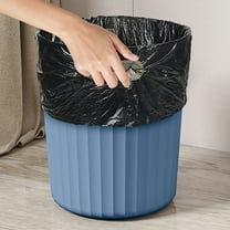 AuroraX Trash Can Kitchen 3.6 Gallon Round Touchless Bathroom Bedroom Bathroom Garbage Can -Blue