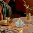 thumbnail image 1 of AuroraX Valentine'S Day Glass Flower Tealight Candle Holder Crystal Lotus Votive Candle Holder Elegant Romantic Decorative Candle Stand Valentines Day Table Centerpieces Dining Wedding Decor, 1 of 6