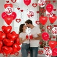 thumbnail image 1 of AuroraX Valentines Day 34 Pcs Heart Balloon Set Red Valentine'S Day Party Supplies, 1 of 6