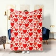 thumbnail image 1 of AuroraX Valentines Day Blanket 40"x51" Pink Flannel Heart Throw Blanket Romantic Love Decorative Soft Fluffy Fleece Cover Decorations for Couch Sofa Bed Valentine'S Day Gifts for Him Her Couples, 1 of 7