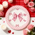 thumbnail image 1 of AuroraX Valentines Day Disposable Tableware Set Pink 10 Pcs Paper Plates 9 Inch Romantic Decorative Decorations for Home Party Anniversary, 1 of 6