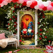 AuroraX Valentines Day Door Cover 35 x 71 Inch Red & Pink Door Cover Love Decorative Romantic Door Banner Decorations for Home Party Anniversary Indoor Outdoor Valentine'S Day Gifts for Couple