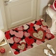 thumbnail image 1 of AuroraX Valentines Day Heart Doormat, Seasonal Non-Slip Absorbent Bath Mat, Cute Entryway Rug, Multi-Use Floor Mat for Kitchen, Laundry, Living Room,16x24 Inch (Red), 1 of 6