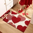 thumbnail image 1 of AuroraX Valentines Day Heart Entryway Rug 16"x24" Non-Slip Backing Absorbent Bath Mat Decorative Love Romantic Decorations for Home Party Anniversary Valentine'S Day Gifts for Him Her Couples, 1 of 6