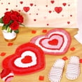 thumbnail image 1 of AuroraX Valentines Day Heart Shaped Faux Fur Rug Fluffy Soft Shaggy Accent Carpet, Non-Slip Bedside Rug Cozy Nursery Indoor Decoration Romantic Valentine'S Day Throw, 1 of 4