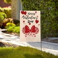 thumbnail image 1 of AuroraX Valentines Day Red Heart Love Bow Garden Flag 12 X 18 Inch Double Sided Linen Weatherproof Outdoor Yard Decor Seasonal Home Flag Banner for Patio Porch Rustic Holiday Decoration, 1 of 4