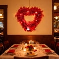 thumbnail image 1 of AuroraX Valentines Day Wreath with Light Red Heart Roses Wreath Decorative Love Romantic Wall Hanging Door Cover Decorations for Home Party Anniversary Indoor Outdoor Valentine'S Day Gifts for Couple, 1 of 6