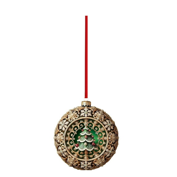 AuroraX Vintage Christmas Decorations 2025 Decorative Acrylic Shatterproof Christmas Tree Ornaments Christmas Balls Indoor Room Hanging Decorations