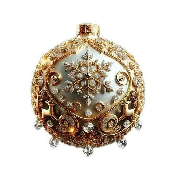 AuroraX Vintage Decorations Indoor Christmas Ornaments for Christmas Tree , Hanging Snowflake Acrylic Ornaments , Home Christmas Tree Party Decor