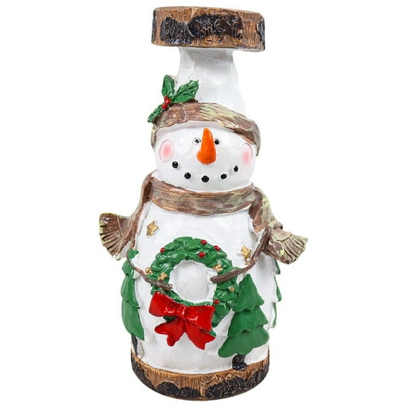 AuroraX Vintage Stand Candle Holder for Candlesticks,Christmas Decorations,Snowman Santa Claus Decorative Candlestick Holders,Dining Room Table Centerpiece Living Room Decor