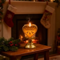 AuroraX Vintage Tealight Candle Holder Gold Hurricane Candle Holder,Decorative Candle Jar,Home Table Centerpiece Bedroom Decor