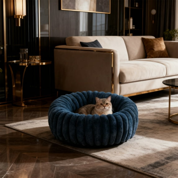 AuroraX Warm Dog Bed Indoor Cute Cat Bed Cave for Indoor Dog Cats , Round Fluffy Cozy Cat Couch , Kitten Puppy Small Pet Dog Supplies