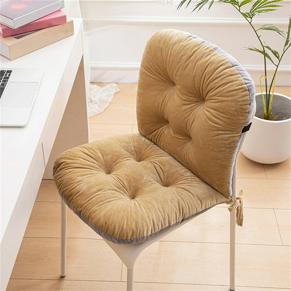AuroraX Warm Mid Back Office Chair Cushion Soft Comfort Khaki Cozy Seat Cushion for Office and Desk Chair Support Back Pillow for Tailbone Sciatica Back Pain Relief