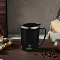 AuroraX Warmer Coffee Mug Insulated Travel 12 Oz Stainless Steel Coffee Mug with Lid and Handle Cute Novelty Funny Cup Birthday Gifts for Women Men Office Coworkers(Black)