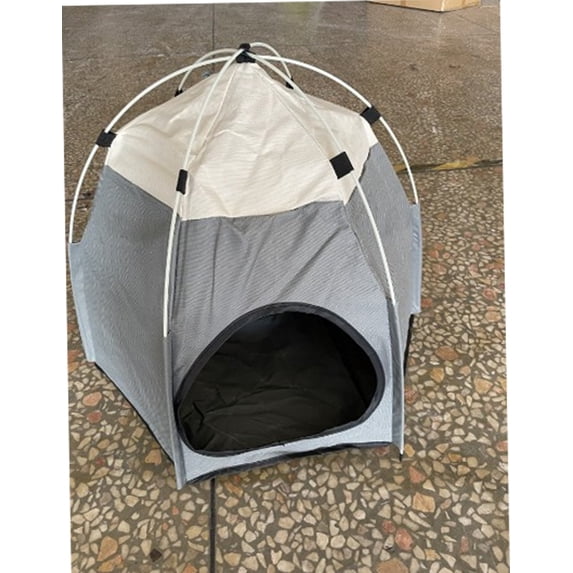AuroraX Waterproof Pet Tent Camping Portable Folding Pet Tent Tear Resistant Lightweight Easy to Clean Quick Setup Pet Travel Tent Accessories Gray