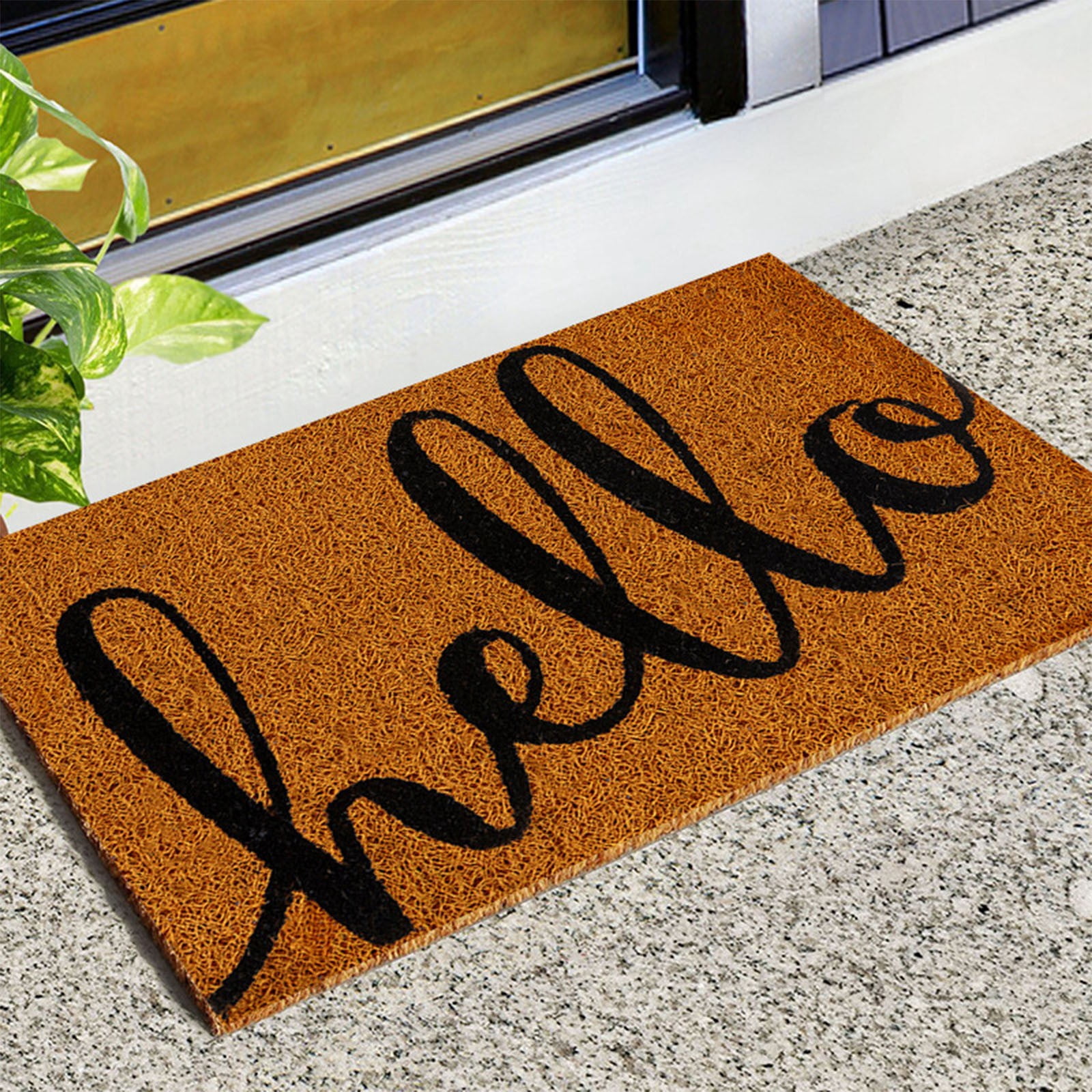 Greetings Rug AuroraX Welcome Door Mat for Outside with Writings Greetings Non-Slip ...
