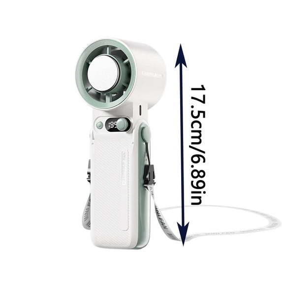 AuroraX White Handheld Fans Battery Powered Handheld Fan Rechargeable Foldable Lightweight Strong Airflow Ice Cooling Adjustable Speeds Portable Fan for Travel